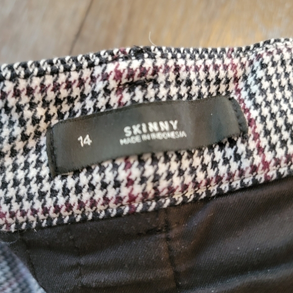 LOFT Skinny Houndstooth Pants 14 - Picture 9 of 10